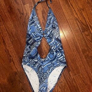 Dior Blue Patterned Women’s One Piece